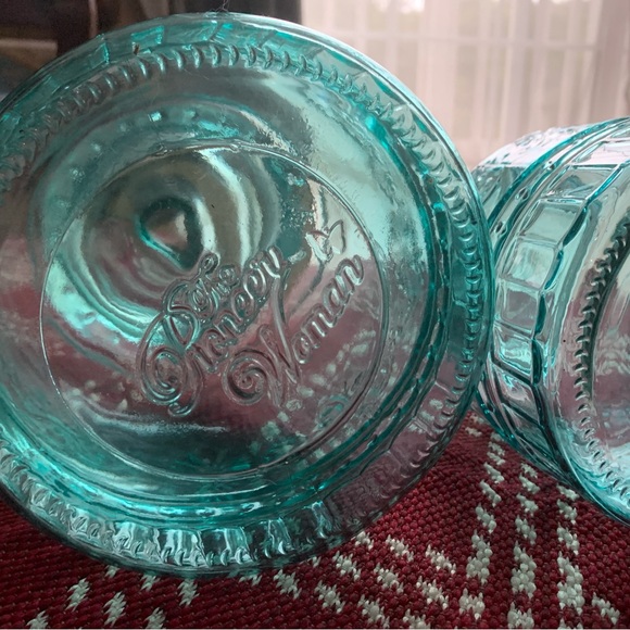 The Pioneer Woman Cassie Glass Canisterr 3 Pc Set, Teal - Picture 4 of 8